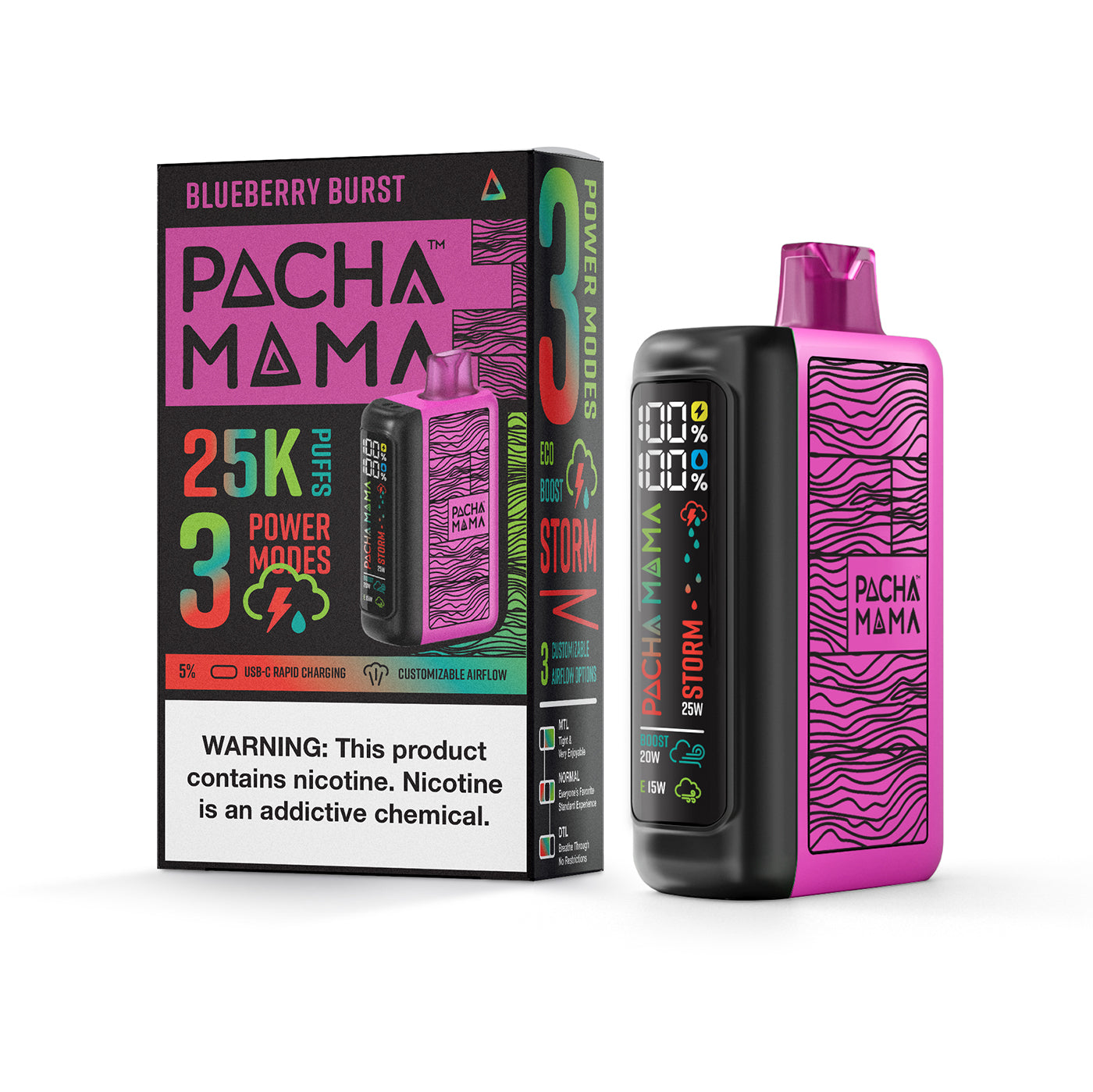 Pacha Mama 25K Disposable Vape — Blueberry Bursts