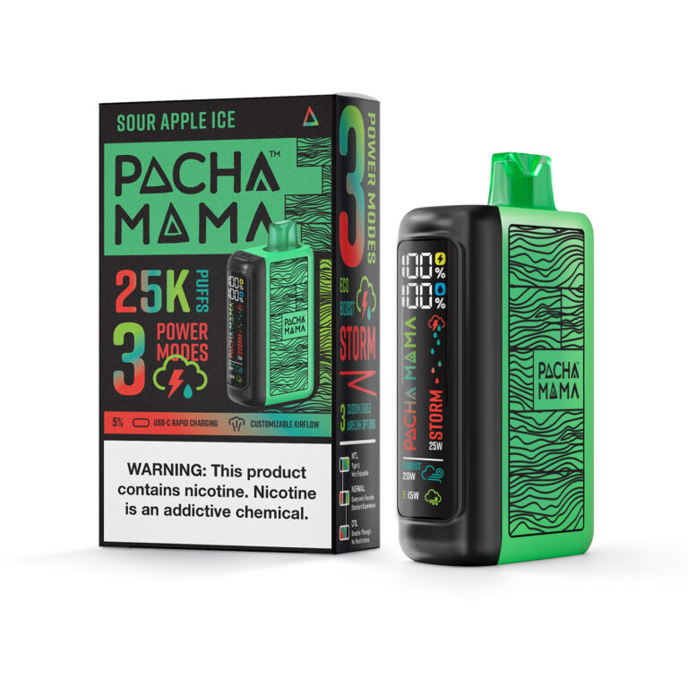 Pacha Mama 25K Disposable Vape — Sour Apple Ice