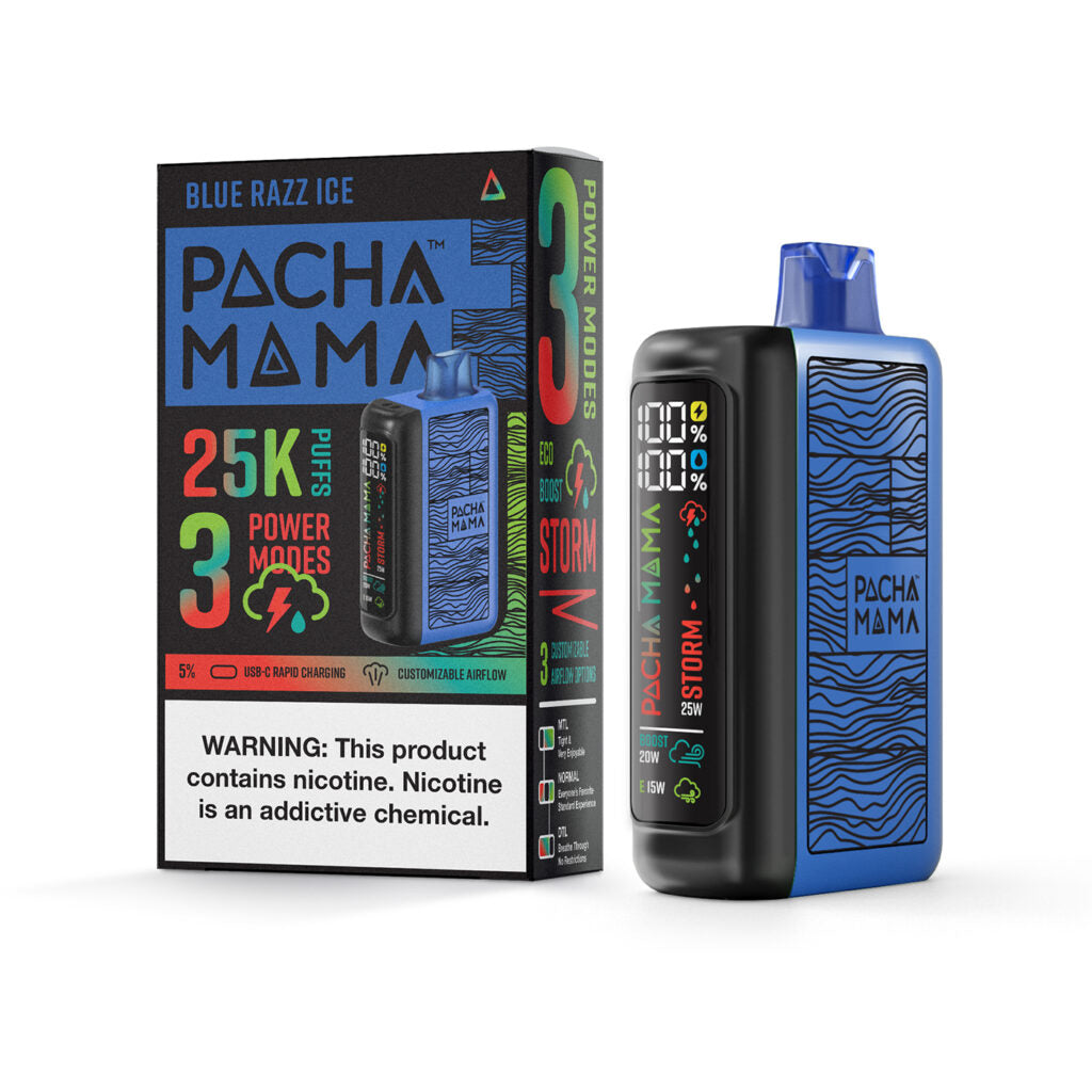 Pacha Mama 25K Disposable Vape — Blue Razz Ice