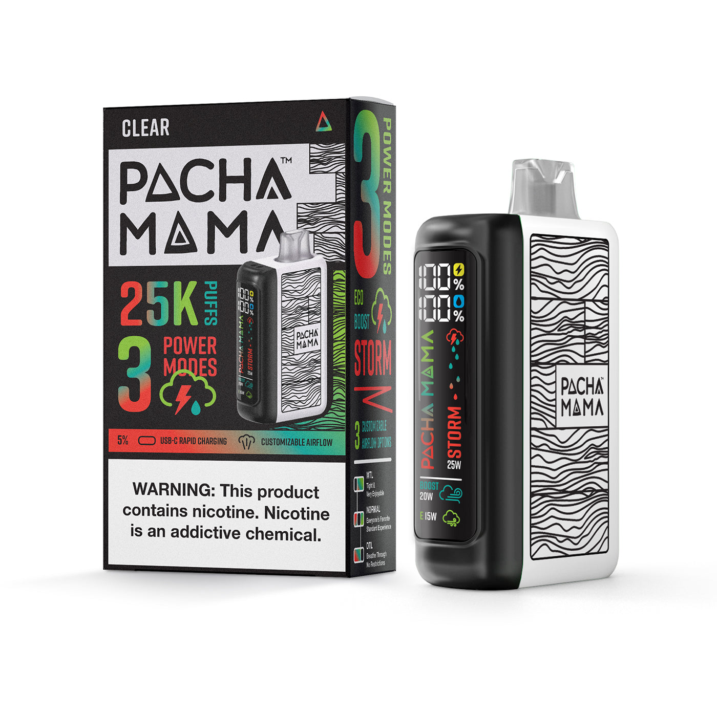 Pacha Mama 25K Disposable Vape — Clear