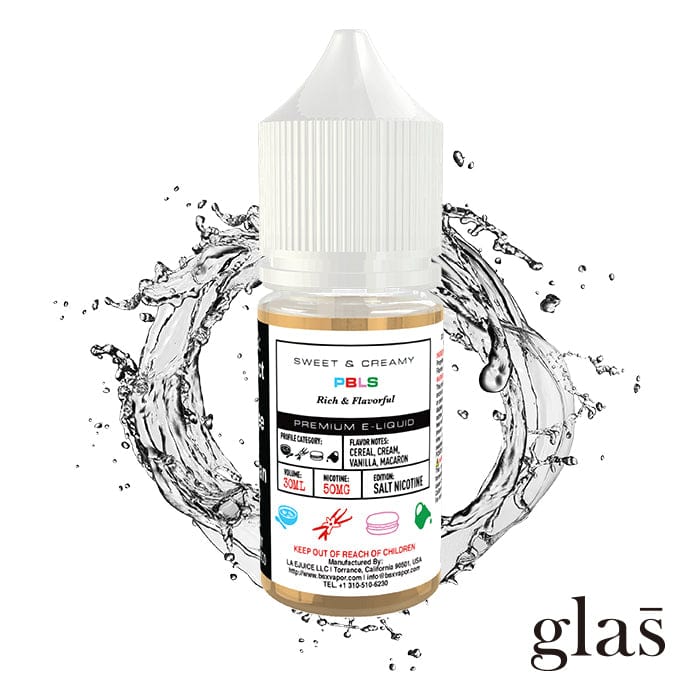 BSX Vapor PBLS SALT e-liquid bottle, 30mL, with colorful label and dropper cap, designed for vaping.