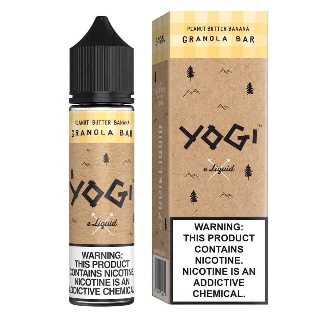 Yogi E-Liquid peanut butter banana granola bar flavor 60ml vape e-liquid with creamy peanut butter and banana notes