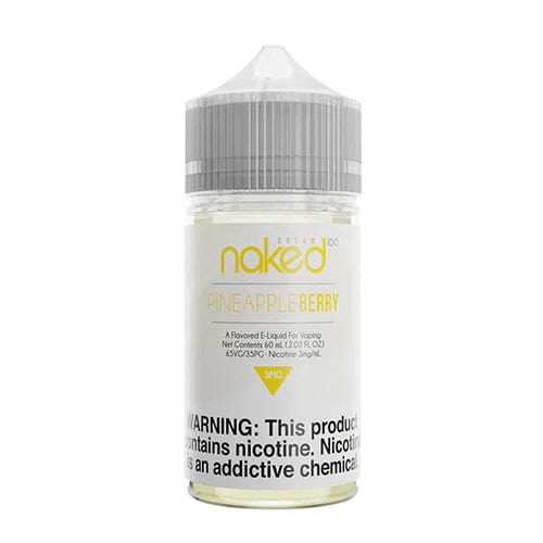 Pineapple Berry Naked 100 e-liquid bottle, 60mL with vibrant pineapple and berry flavor labels.