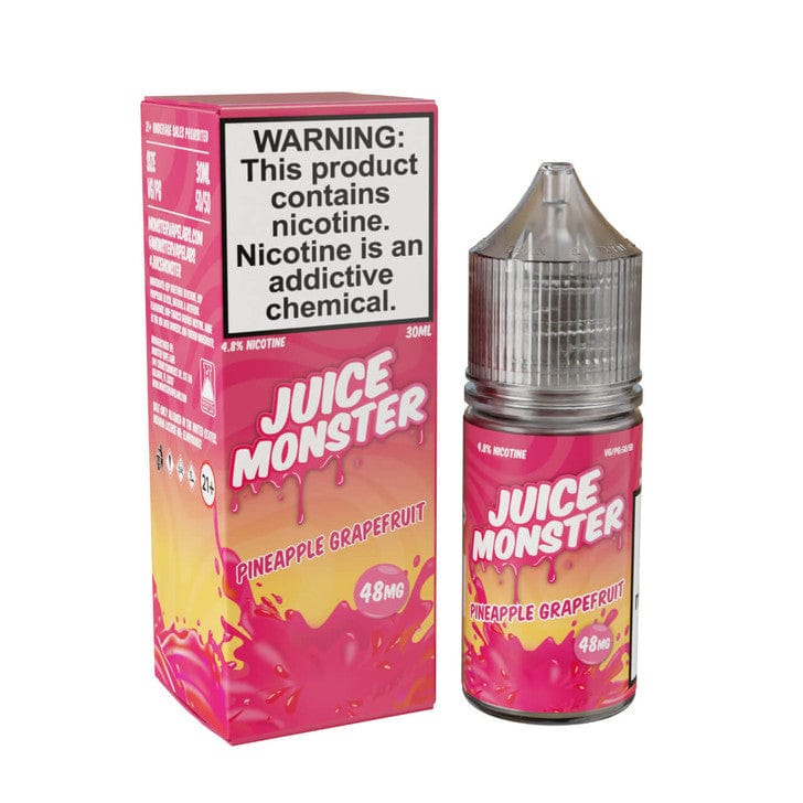 Pineapple and grapefruit flavored e-liquid bottle from Juice Monster, 30mL Salt Nicotine vape juice with tropical citrus taste.