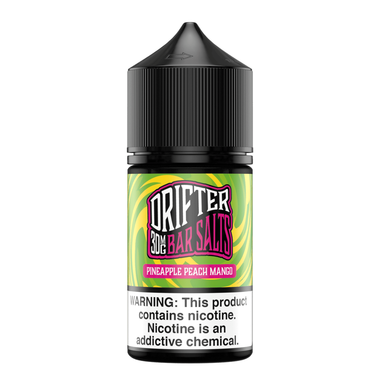 Pineapple Peach Mango SALT e-liquid by Drifter E-Liquid in 30mL bottle, featuring tropical fruit flavor blend.
