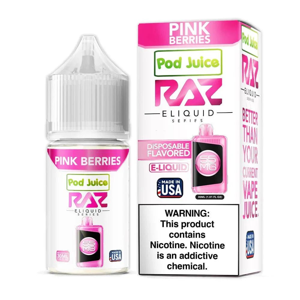 Pod Juice x Raz E-Liquid Salt - 30mL — Pink Berries