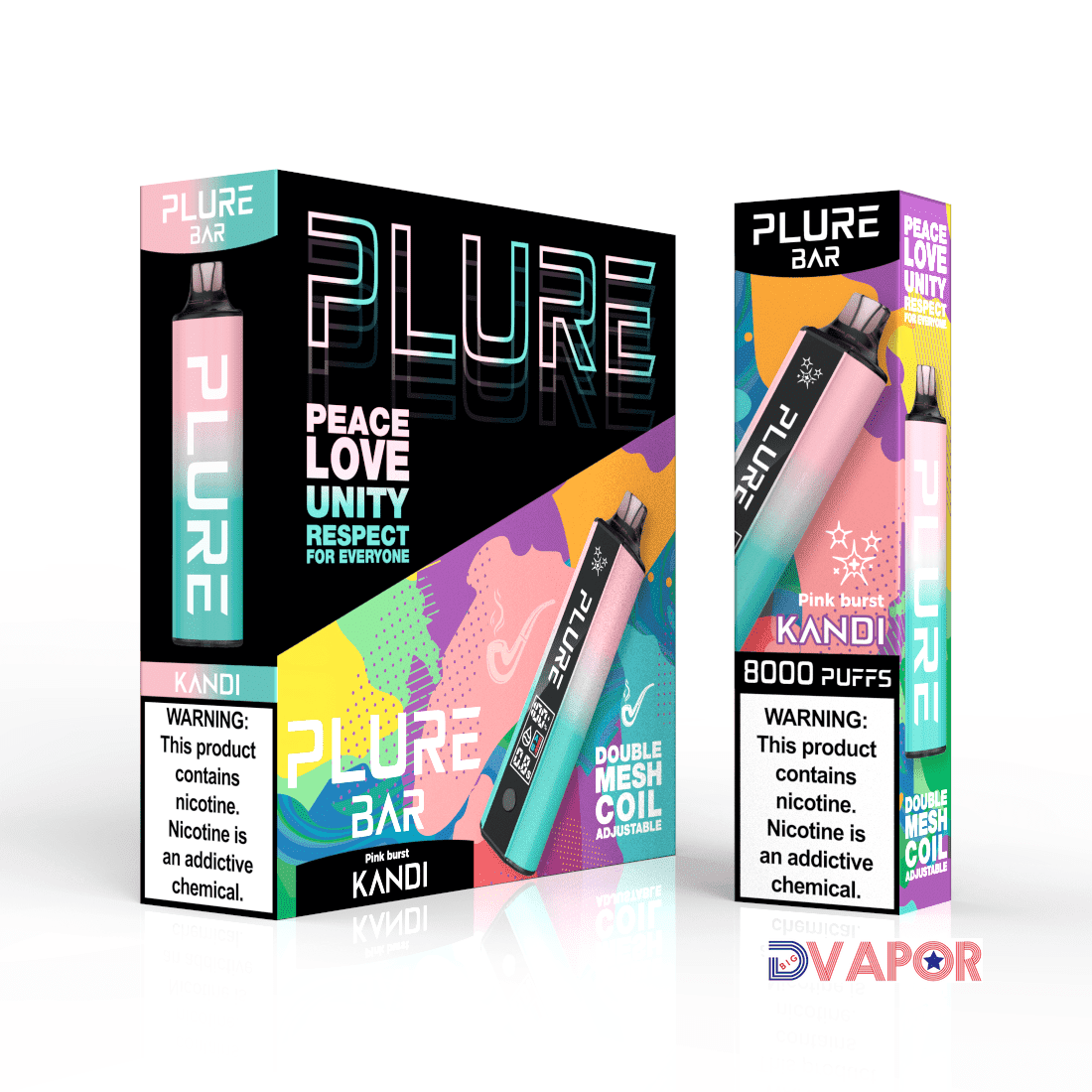 Plure Bar 8000 Puff Vape — Kandi (Pink Burst)