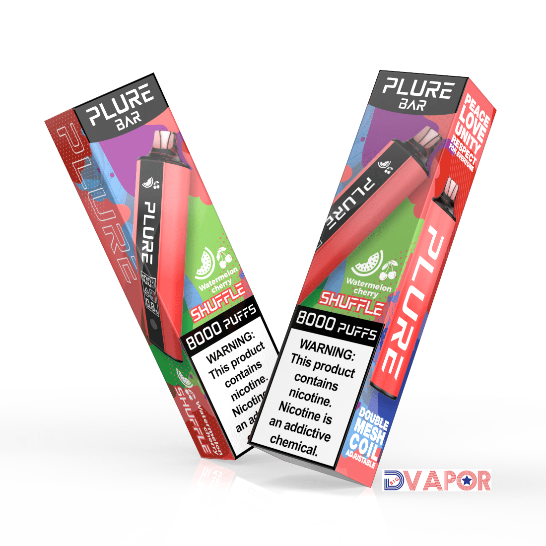 Plure Bar 8000 Puff Vape — Shuffle (Watermelon Cherry)