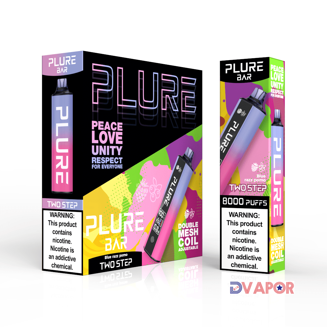 Plure Bar 8000 Puff Vape — Twostep (Blue Razz Pomo)