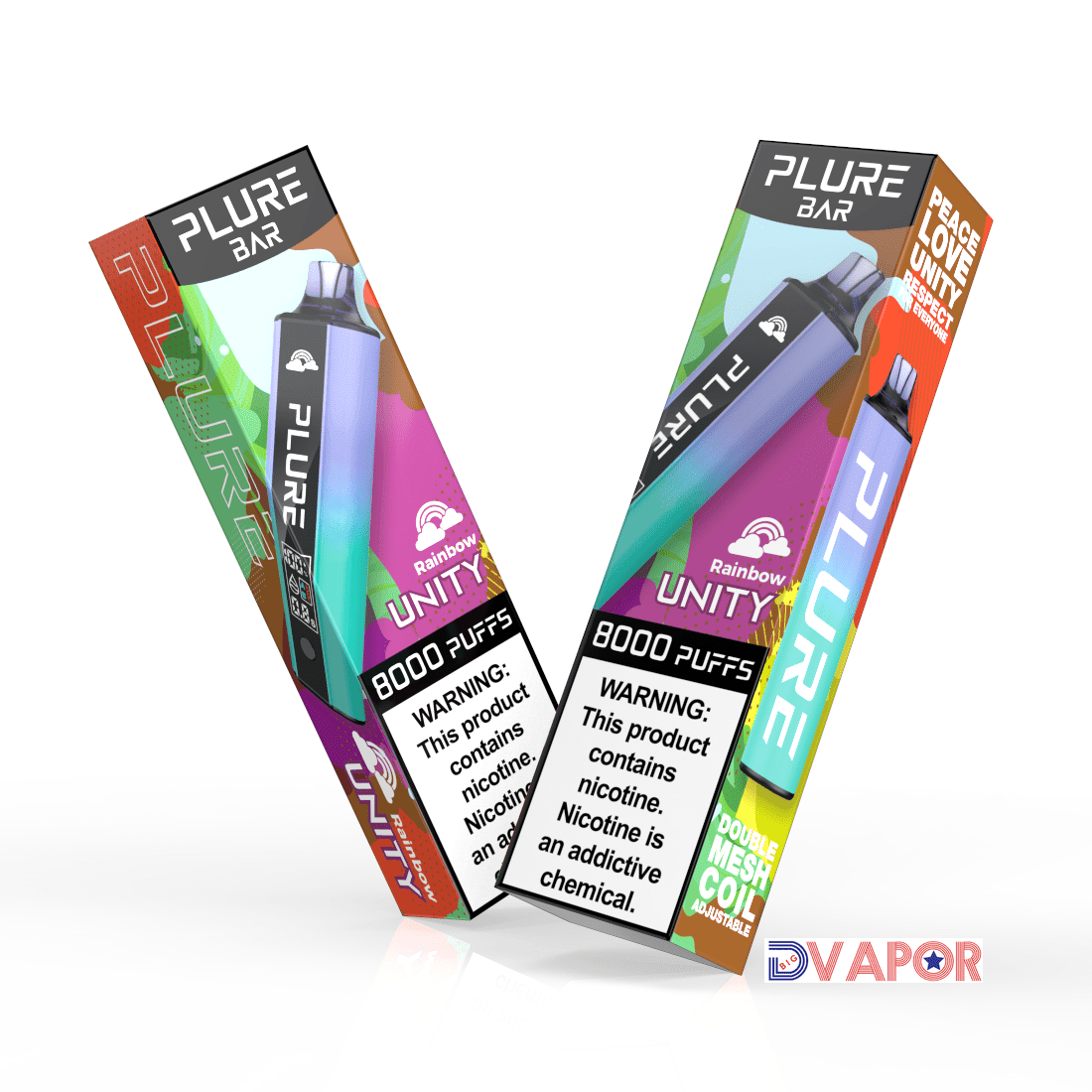 Plure Bar 8000 Puff Vape — Unity (Rainbow)