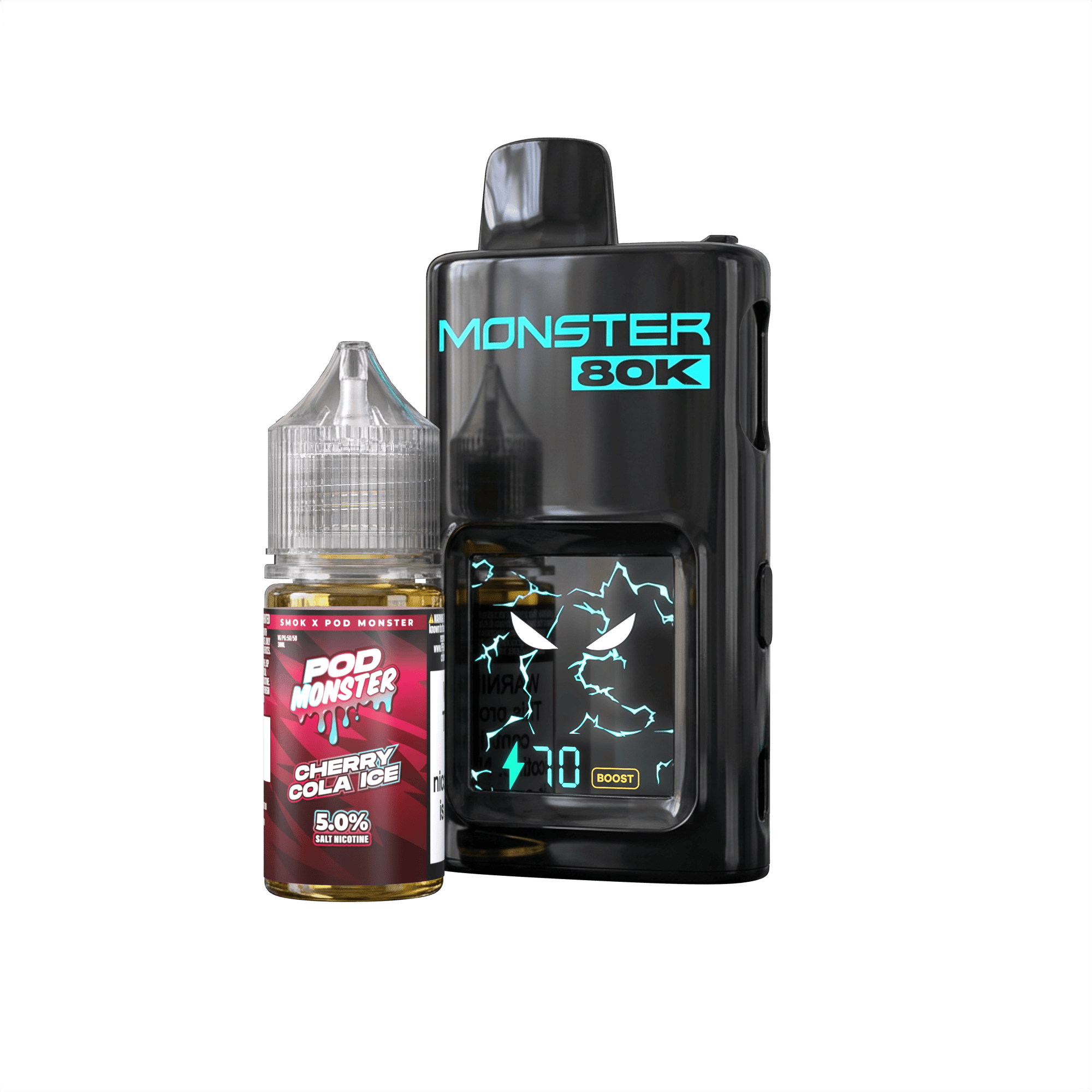 Pod Monster X Smok 80K Refillable Disposable — Apple Peach ICE