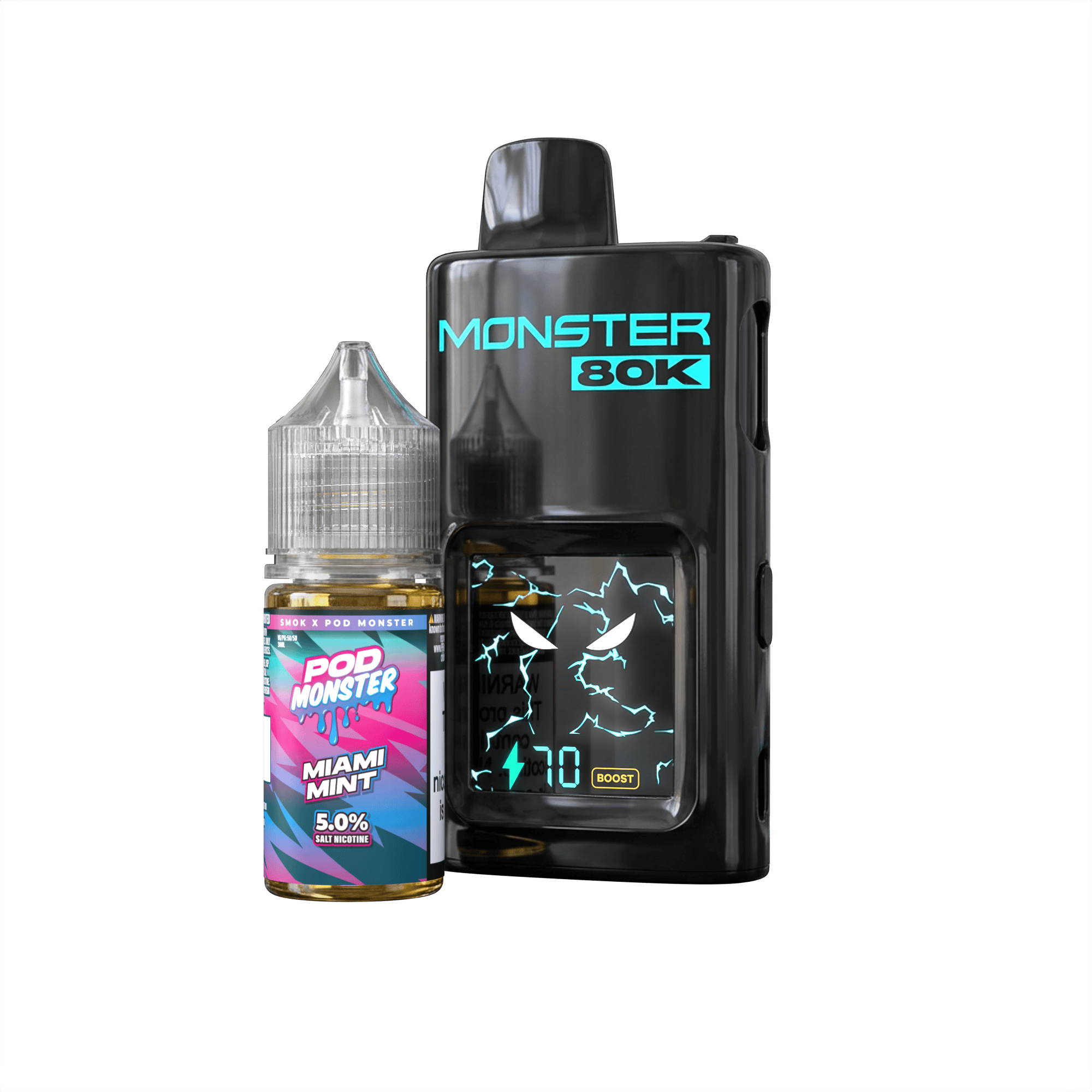 Pod Monster X Smok 80K Refillable Disposable — Miami Mint