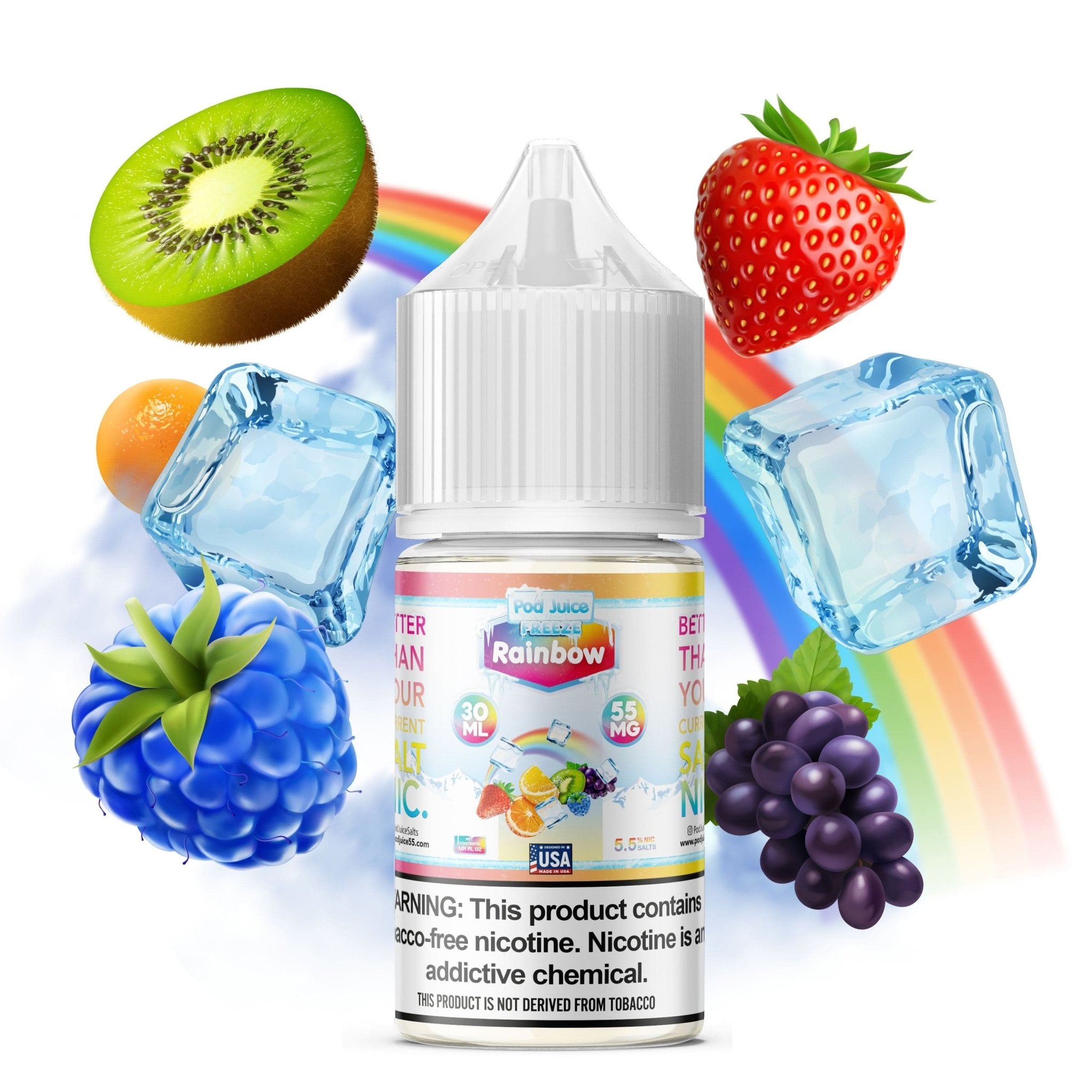 Pod Juice Freeze Salt - 30mL — Rainbow FREEZE