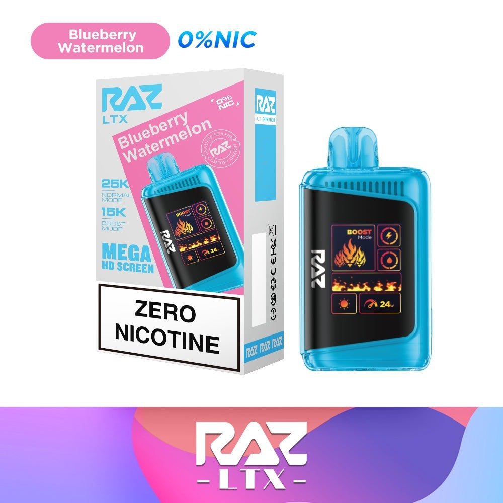 RAZ LTX 25000 Zero Nicotine Disposable Vape — Blueberry Watermelon