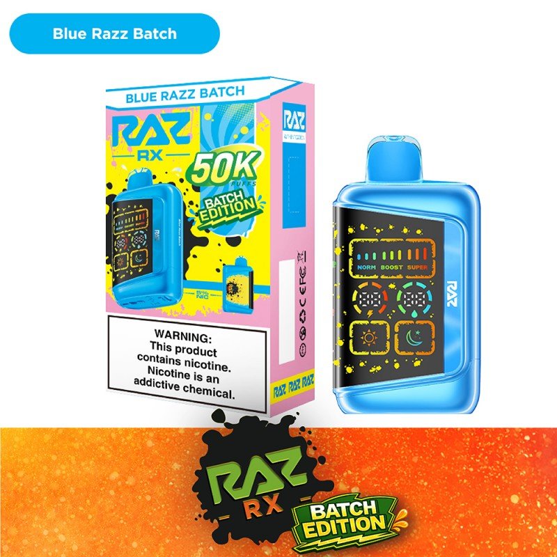 RAZ RX 50K Disposable — Blue Razz Batch