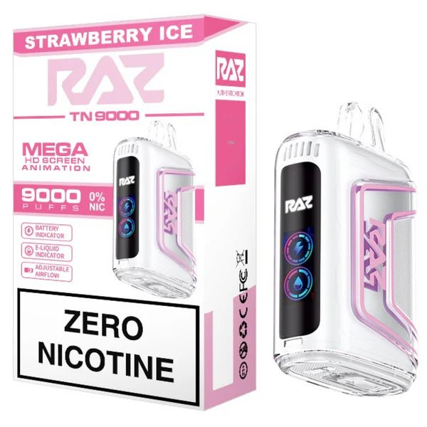 RAZ TN9000 Zero Nicotine Disposable — Strawberry Ice
