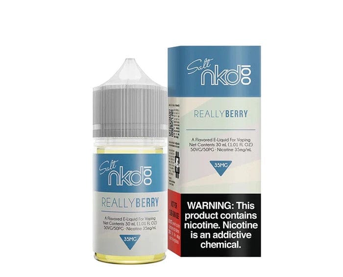 Bottle of Naked 100 Really Berry SALT e-liquid in 30mL size with colorful label displaying mixed berry flavors.