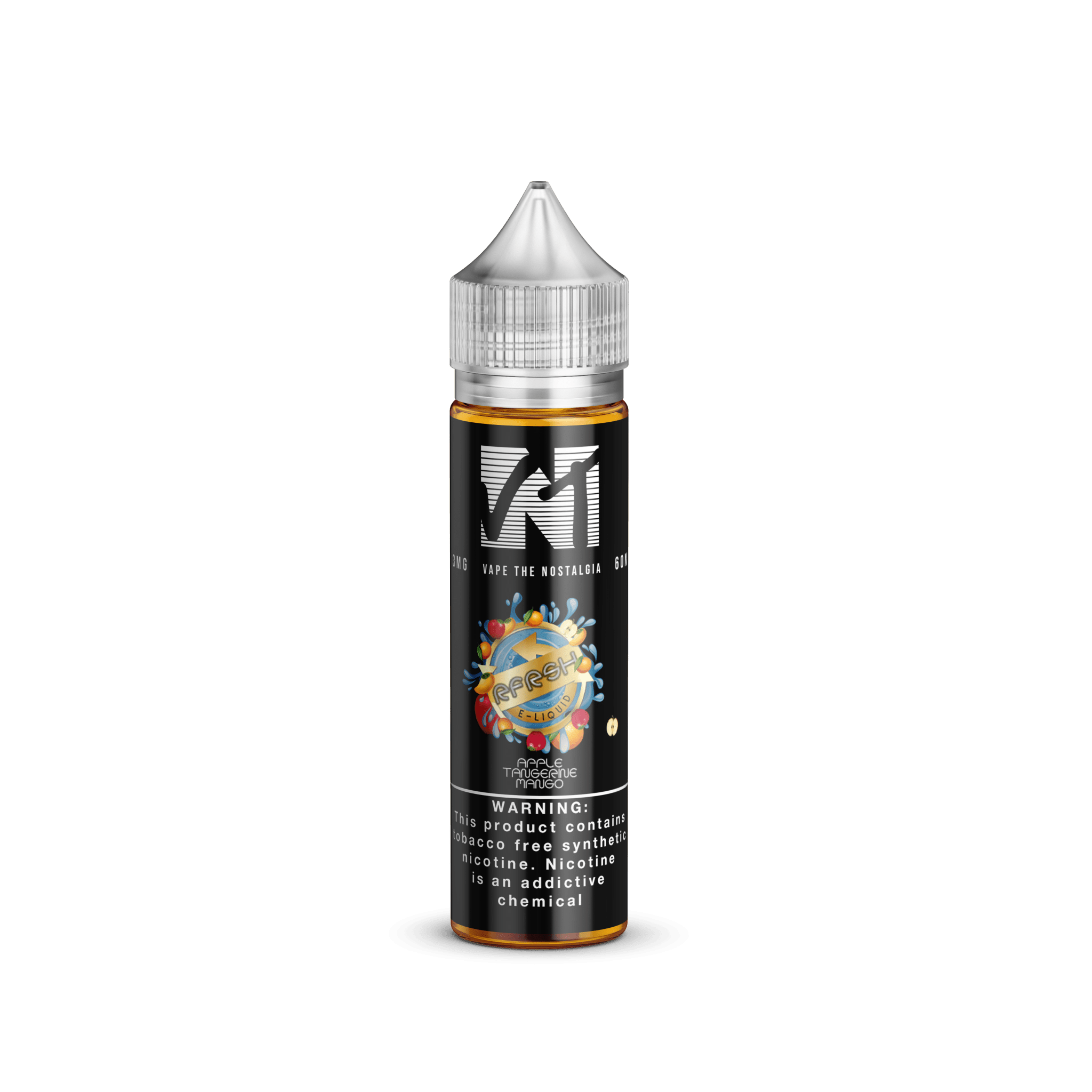 RFRSH ATM vape e-liquid by Vape The Nostalgia in a 60mL bottle, featuring nostalgic flavor branding and colorful packaging.