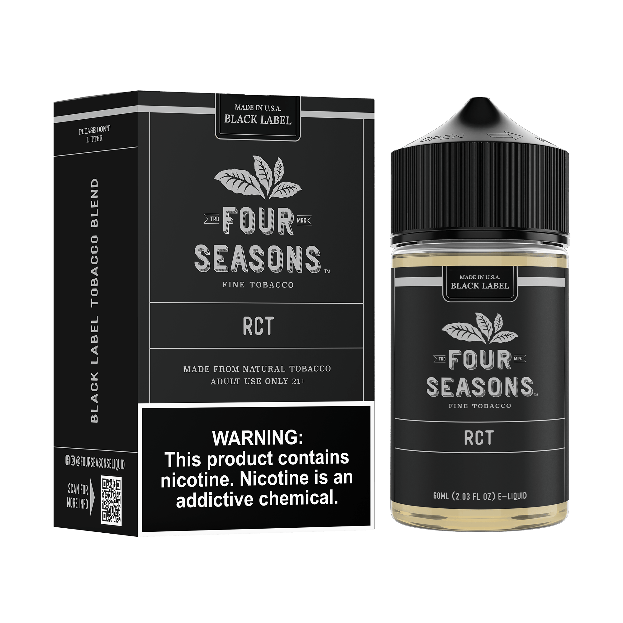 Four Seasons Black Label - 60mL — Roasted Coffee Tobacco (RCT)