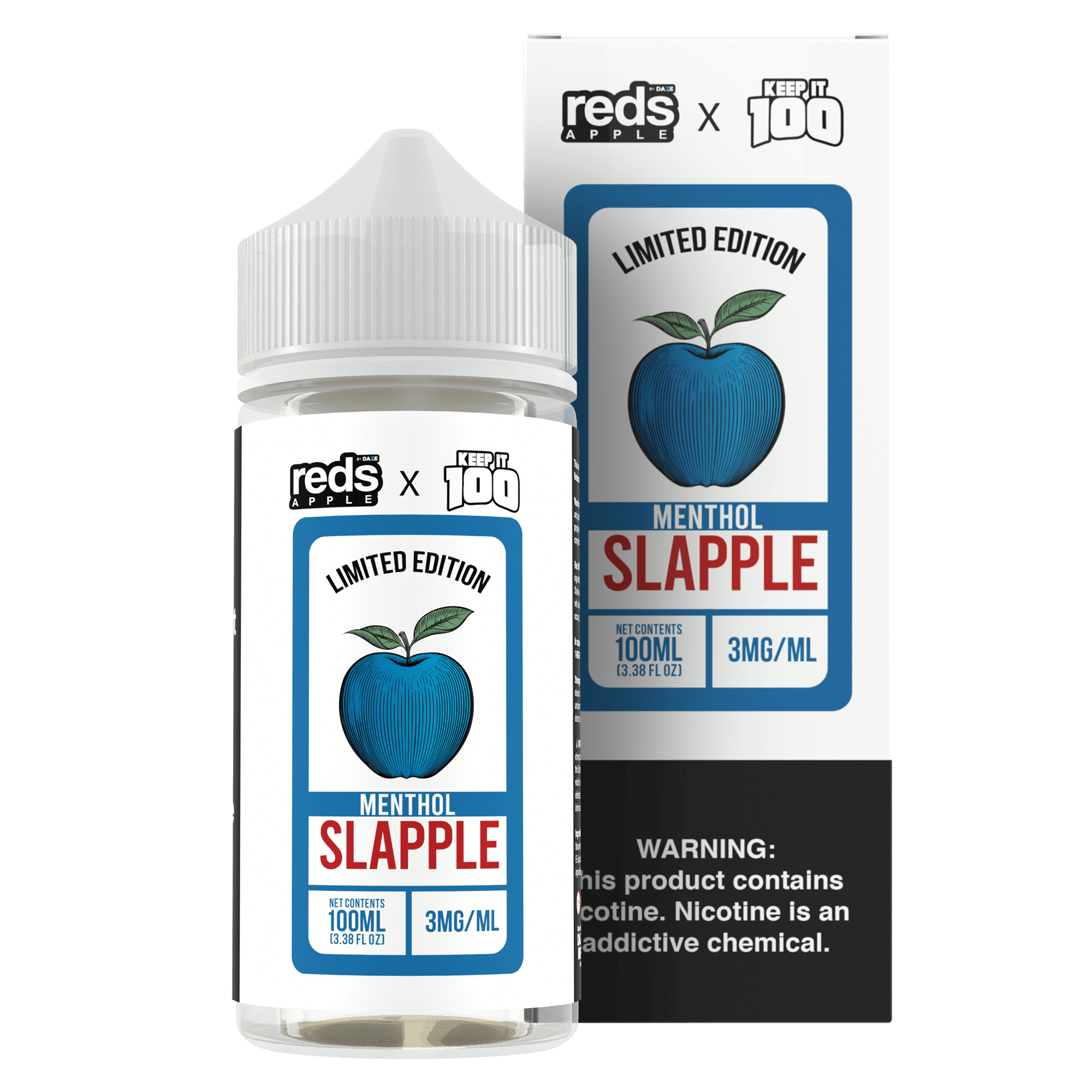 Red's Apple E-Juice x Keep It 100 - 100mL — Slapple Menthol