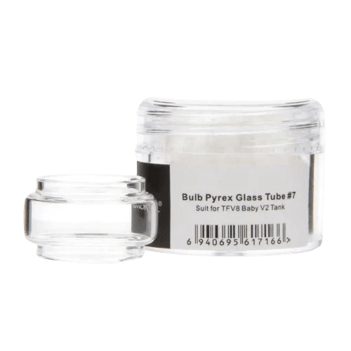 SMOK Bulb Pyrex replacement glass for vape, clear and durable, designed to fit SMOK vape devices.