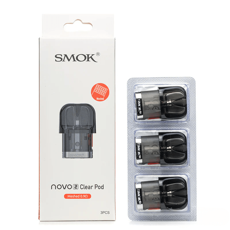 SMOK Novo 2 Replacement Pods — 0.9 ohm Clear Mesh Pods
