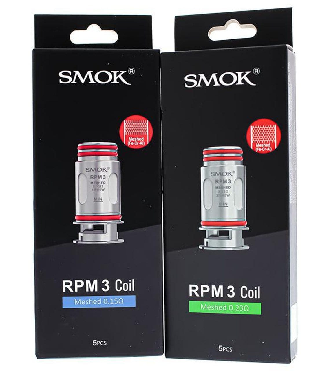 SMOK RPM 3 replacement vape coils for SMOK RPM 3 device, showcasing the coil design and packaging.