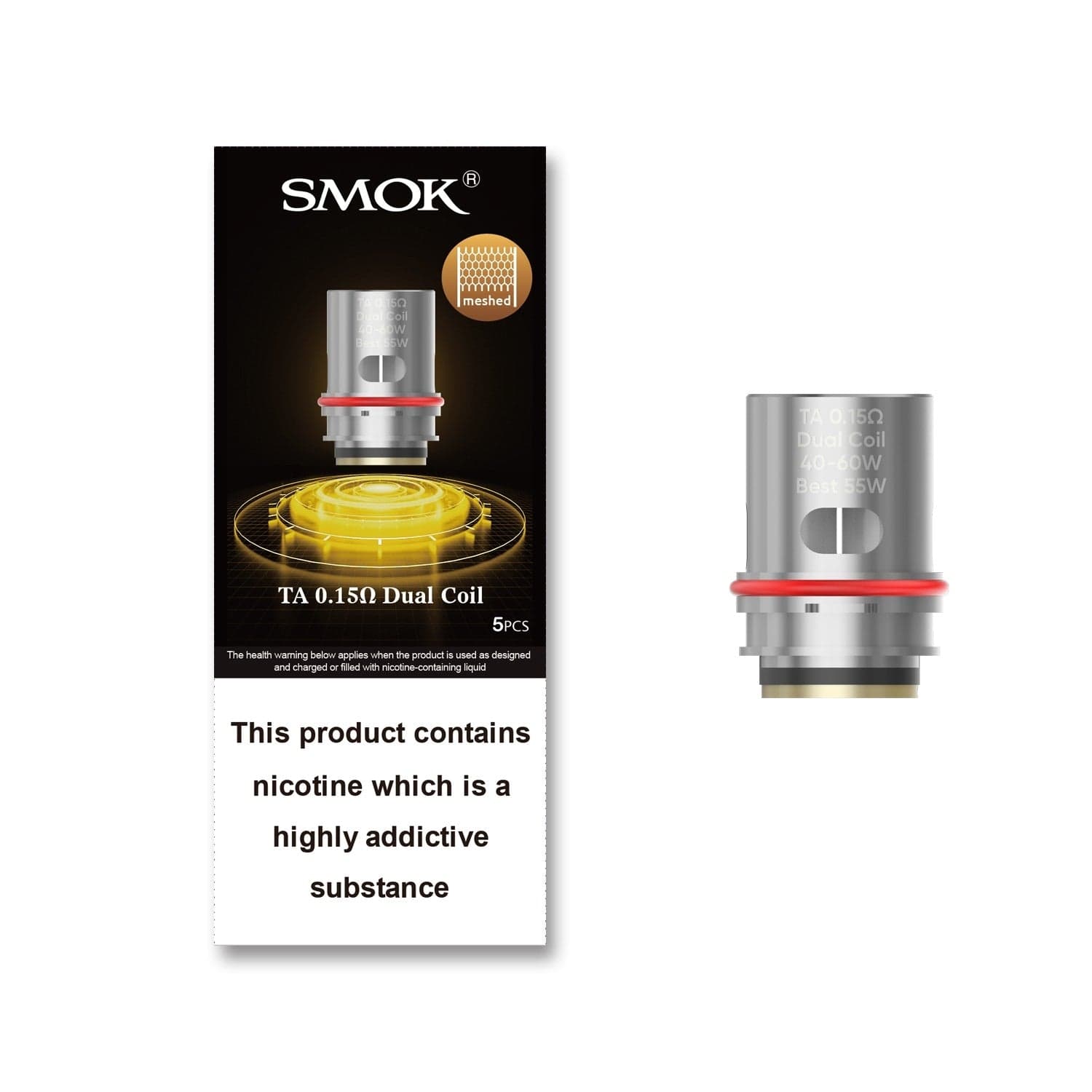 SMOK TA Replacement Coils — 0.15 ohm TA Dual Coils