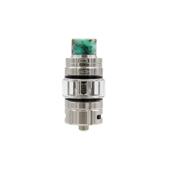 SMOK TFV16 Lite Sub-Ohm Tank for vape devices, featuring a cylindrical glass chamber and adjustable airflow.