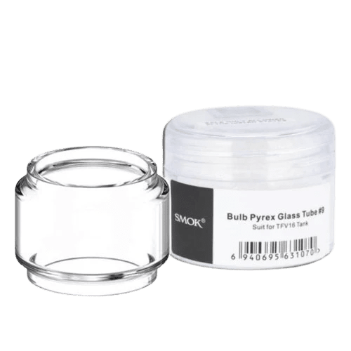 SMOK TFV18 replacement glass vape part, clear glass tube designed for the SMOK TFV18 tank.