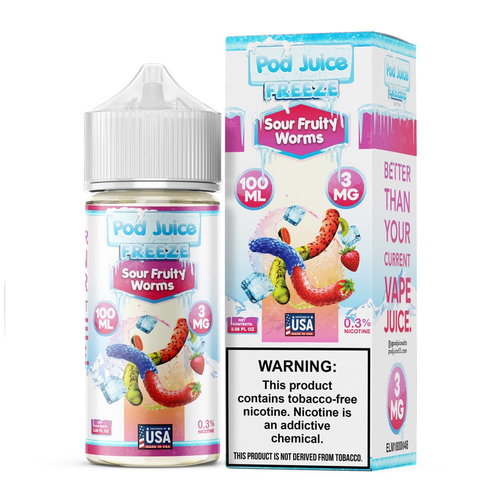 Pod Juice - 100mL — Sour Fruity Worms FREEZE
