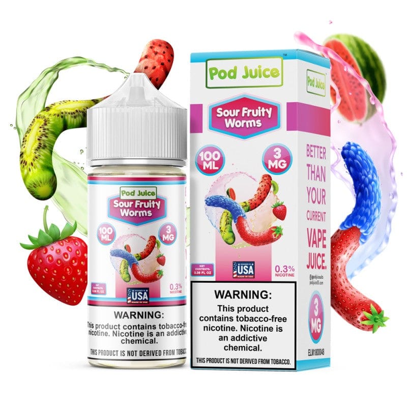 Pod Juice - 100mL — Sour Fruity Worms