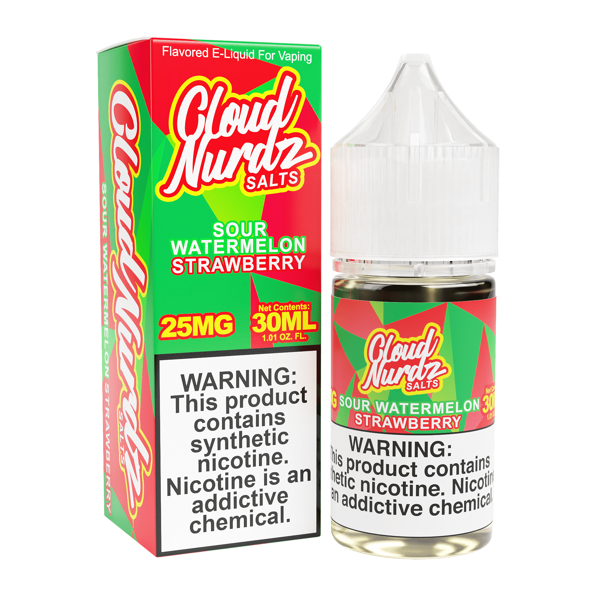 Cloud Nurdz Salt - 30mL — Sour Watermelon Strawberry