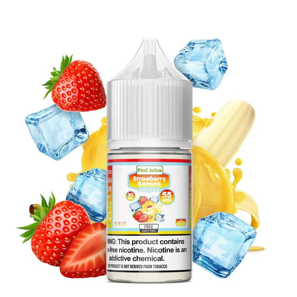 Pod Juice Freeze Salt - 30mL — Strawberry Banana FREEZE