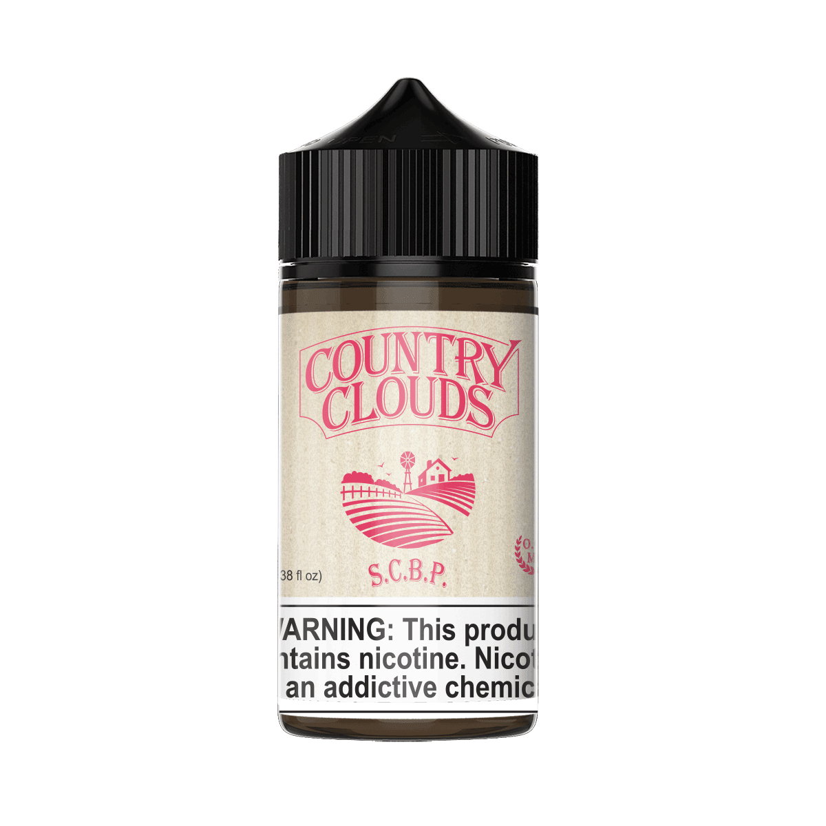 Strawberry Cornbread Pudding e-liquid by Country Clouds in 100mL bottle, featuring a sweet strawberry and cornbread flavor profile.
