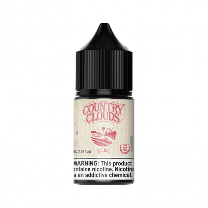 Strawberry Cornbread Pudding SALT e-liquid by Country Clouds in 30mL bottle, featuring rich strawberry and cornbread pudding flavor.