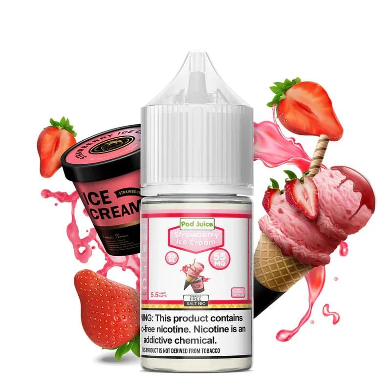 Pod Juice Salt - 30mL — Strawberry Ice Cream
