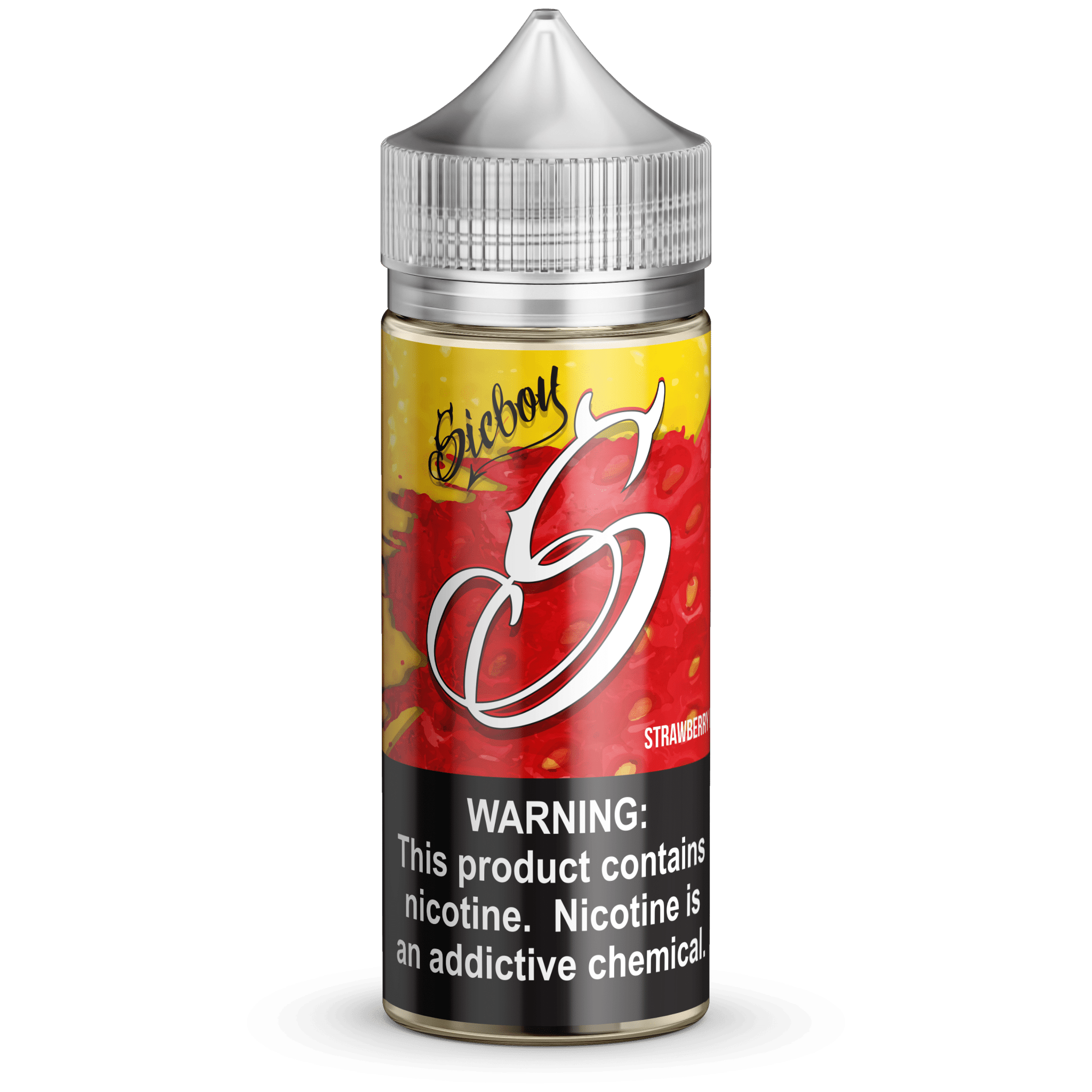 Sicboy Strawberry Lemonade e-liquid 100mL bottle with vibrant label featuring fresh strawberries and lemon slices.
