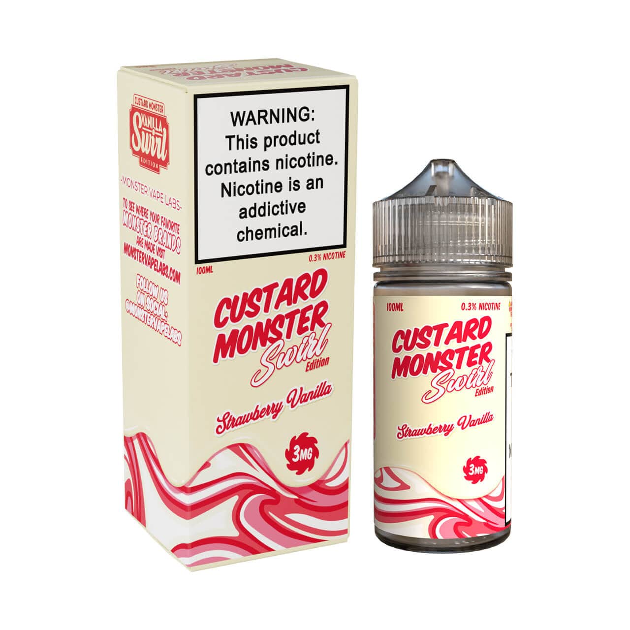 Custard Monster SWIRL EDITION - 100mL — Strawberry Vanilla