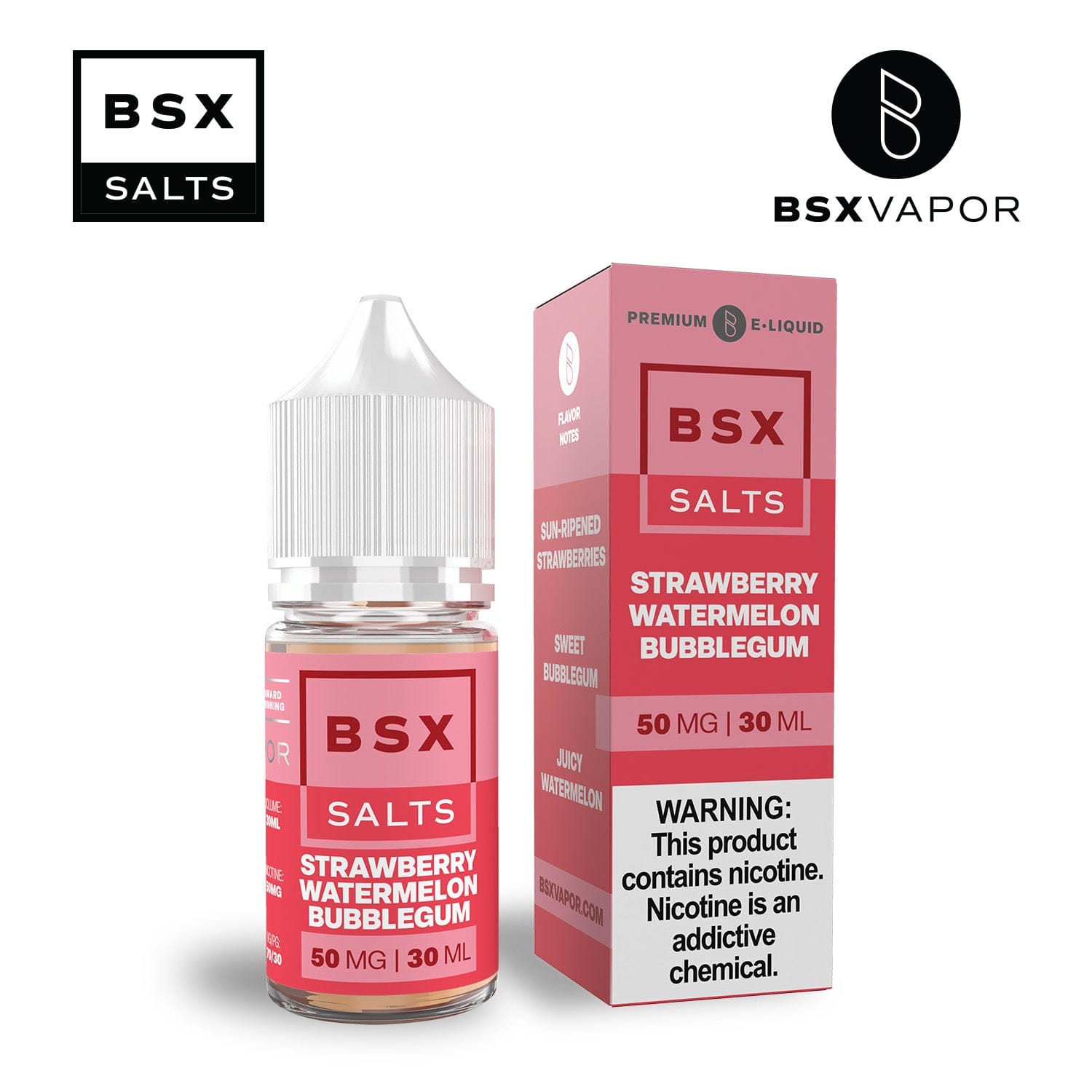 BSX Salts - 30mL — Strawberry Watermelon Bubblegum
