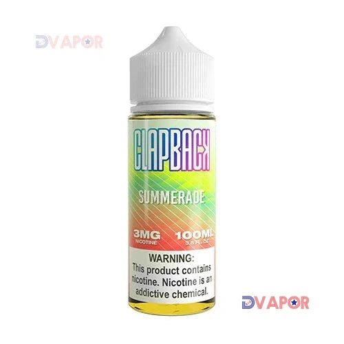SAVEUR Vape Summerade Clapback 100ml e-liquid bottle with bright label and colorful design, suitable for vaping.