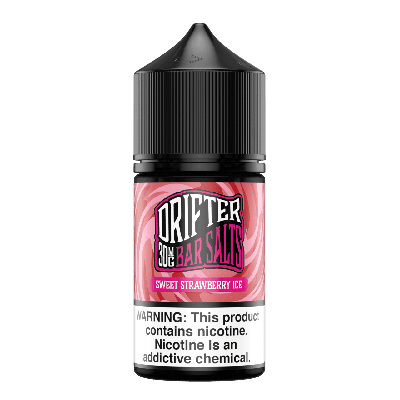 Sweet Strawberry ICE Salt e-liquid by Drifter E-Liquid in a 30mL bottle, featuring a refreshing strawberry and cool menthol flavor.