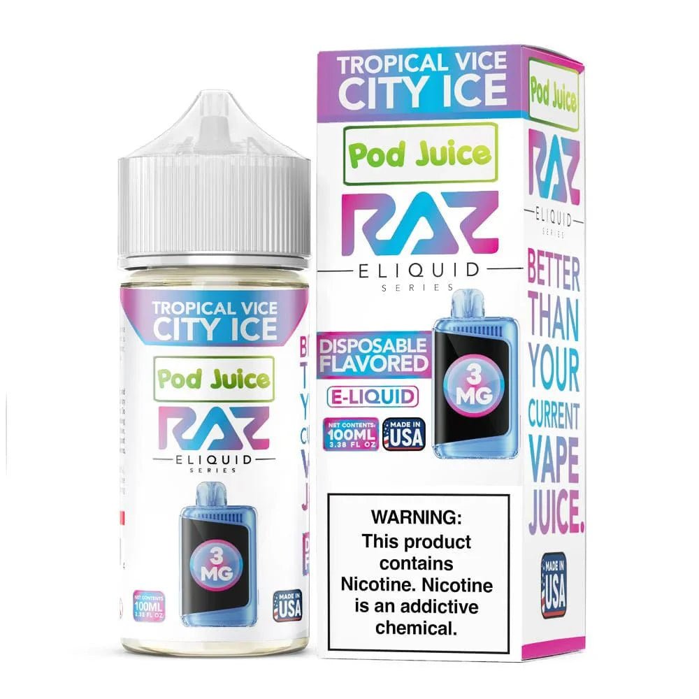 Pod Juice x Raz E-Liquid - 100mL — Tropical Vice City ICE