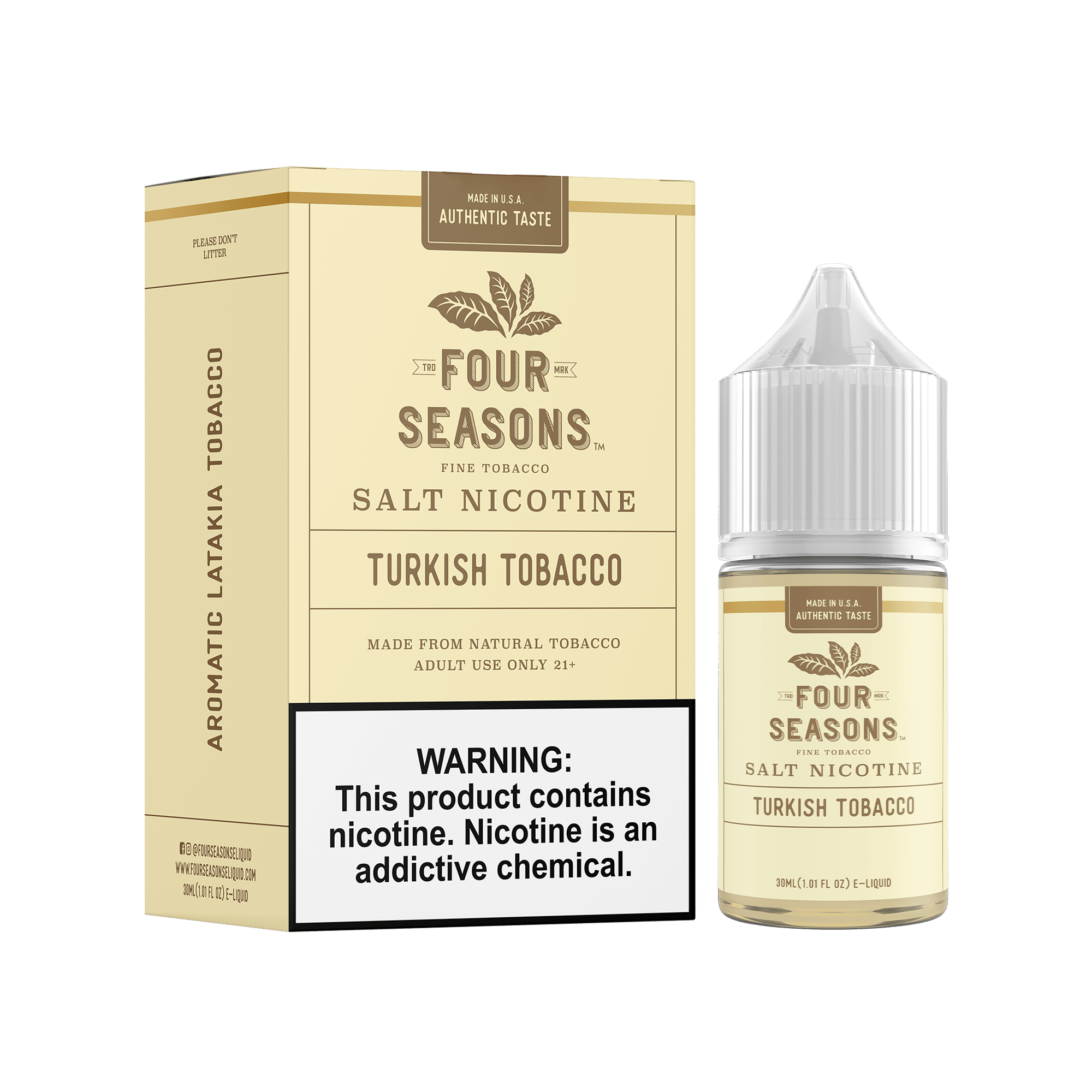 Four Seasons Salt - 30mL — Turkish Tobacco