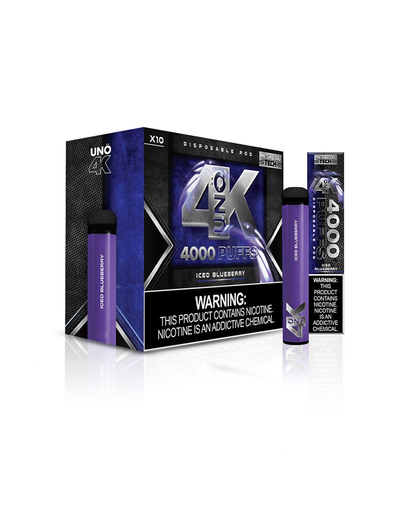 UNO 4K | 4000 Puff Disposable Vape — Iced Blueberry