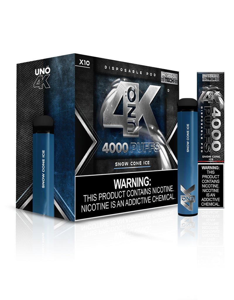 UNO 4K | 4000 Puff Disposable Vape — Snow Cone Ice