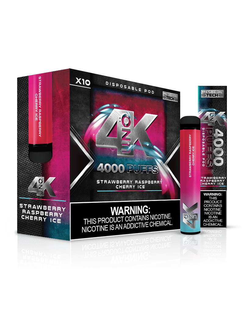 UNO 4K | 4000 Puff Disposable Vape — Strawberry Raspberry Cherry Ice
