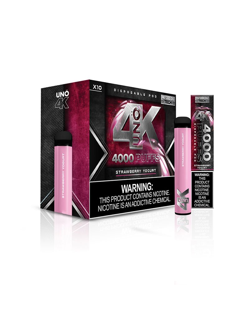 UNO 4K | 4000 Puff Disposable Vape — Strawberry Yogurt