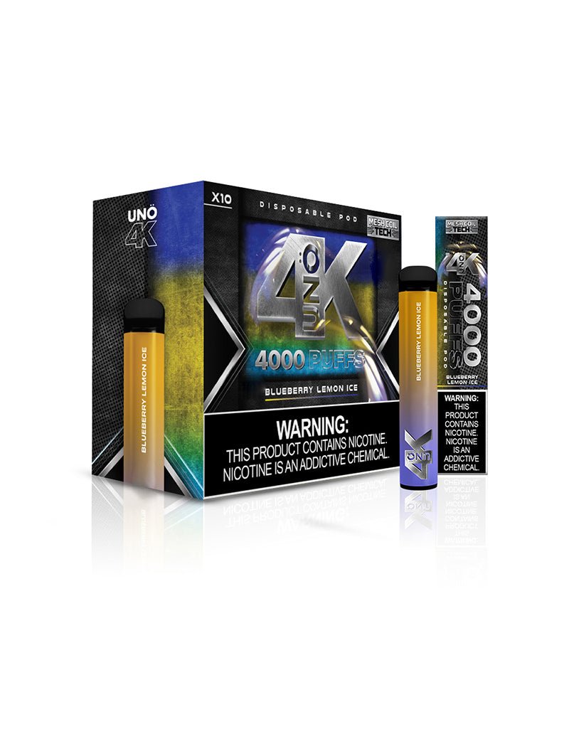 UNO 4K | 4000 Puff Disposable Vape — Blueberry Lemon Ice