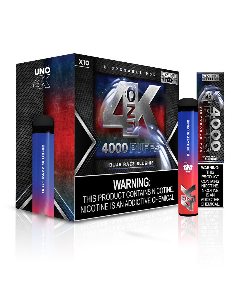 UNO 4K | 4000 Puff Disposable Vape — Blue Razz Slushie